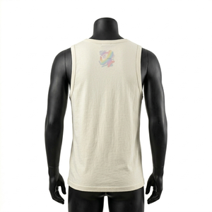 Camiseta sin Mangas 100% Algodón, Transpirable, de Secado Rápido, 200GSM, Personalizable, Estilo Casual, para Gimnasio, Hombre y Mujer, OEM, ODM, Venta al Por Mayor, 45+ - Product Image 4