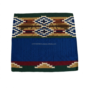 Hand woven 100% Newzealand wool geometrical design Saddle <b>Blanket</b> manufactured in India for horse riding and competition - Product Image 4