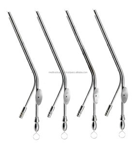 Irrigador de succión ENT de 5.5 pulgadas, angulado, 8 x 12 Fr, instrumento quirúrgico de alta calidad, irrigador de succión para oído, tubo de succión para irrigación - Product Image 5