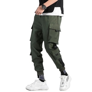 Venta al por mayor de pantalones ligeros de fitness para correr para los hombres superventas elástico casual estilo deportivo logotipo personalizado algodón Cargo pantalón medio - Product Image 4
