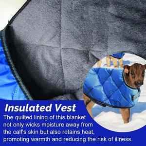 Venta al por mayor de mantas ajustables de nailon para terneros, a prueba de viento, ligeras, acolchadas, para ganado, cabras recién nacidas, burros y potros. - Product Image 4