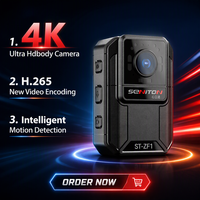 Caméra corporelle ultra HD avec vision nocturne et grand angle, enregistreur portable sur poitrine, prend en charge les cartes TF jusqu'à 512 Go, idéale pour les patrouilles de sécurité