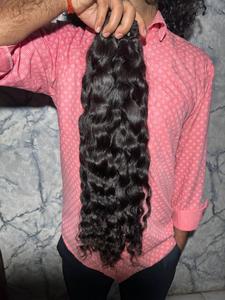 Extensions de cheveux humains indiens Remy non traités, double trame machine, bouclés, 100g, pointes épaisses et perméables - Product Image 3