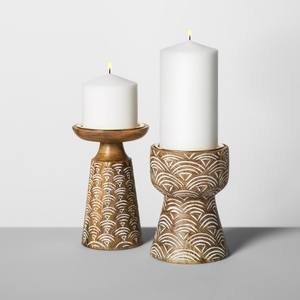 Portavelas de Madera de Lujo para Sala de Estar, Portavelas de Madera para Bodas, Portavelas de Madera de Estilo Nórdico - Product Image 1