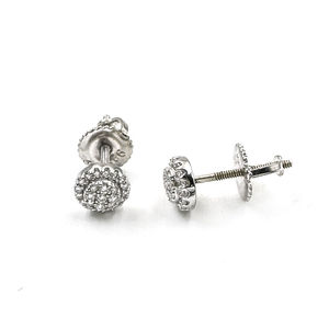 Pendientes de Plata de Ley 925 con Moissanita Circular, Alta Calidad, Corte Redondo VVS, Diamante de Laboratorio, Unisex, Estilo Hip Hop, Joyería Fina - Product Image 6