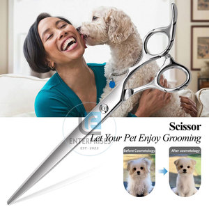 Ciseaux de toilettage pour animaux de compagnie professionnels en acier inoxydable de haute qualité, durables et droits, pour chats et chiens - Product Image 3