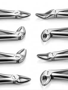 Kit de 8 Pinzas de Extracción Dental Pediátricas, Tamaño Pequeño, Acero Inoxidable, Instrumentos Manuales Reutilizables, Textura Ergonómica - Product Image 1
