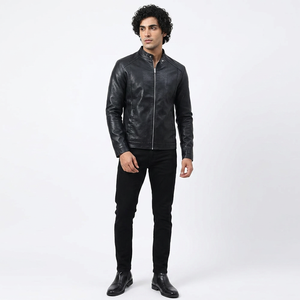 Latest Design Comfortable 2026 High Quality Turn Down Collar <b>Men</b> Fashion Leather <b>Jacket</b> With Full <b>jacket</b> for <b>men</b> - Product Image 1