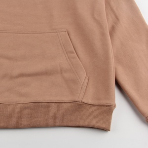 Wholesale Plus Size Cotton Blended Fleece Casual Front Logo <b>Hoodies</b> Pocket Breathable Quick Dry Solid Pattern Sweatshirts Men - Product Image 3