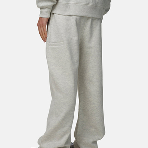 Pantalones Deportivos de Algodón Gris para Hombre, Cintura Elástica, Casuales, con Bolsillos Laterales, Pantalones de Punto de Peso Medio, Ropa de Otoño - Product Image 6