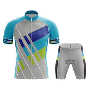 Ensemble maillot et short de cyclisme avec short rembourré, séchage rapide et respirant, en Spandex/Polyester pour cyclistes de route et de montagne - Product Image 3