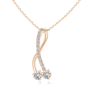 Joyería Vaayu, Colgante de Diamantes de Oro Amarillo de 10K, 14K, 18K y Plata 925, 935 para Mujer, Corte Redondo, Joyería de Lujo para Boda con Diamantes - Product Image 2