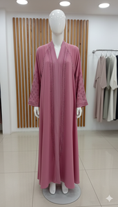 ชุดเสื้อผ้าอิสลามแบบดั้งเดิมสีดำสวยงามสำหรับผู้หญิง รุ่นใหม่ปี 2026 ดูไบ อาบายะห์ ซาอุดิอาระเบีย อาบายะห์ดูไบ เสื้อผ้ามุสลิม เสื้อผ้าตะวันออกกลาง - Product Image 2