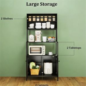 Organizzatore per posate da cucina e mobiletto portaoggetti Black Baker Rack - Product Image 2