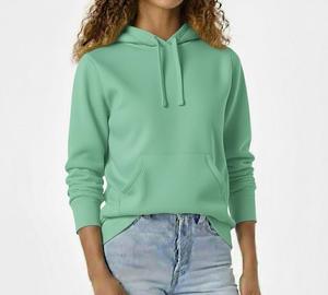 Sudadera con Capucha Rosa para Mujer, Color Sólido, Corte Regular, con Bolsillos, 100% Algodón Tejido, Transpirable, para Otoño - Product Image 4