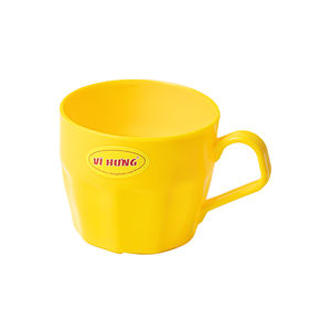 Vaso de plástico a rayas de 190 ml con asa – Taza reutilizable para beber - Product Image 4