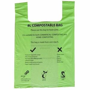 Sacs en rouleau pré-ouverts en HDPE 100 % compostables et biodégradables avec soufflet de fond pour ensacheuse automatique, thermoscellables, pour ustensiles de cuisine TD 12 - Product Image 2
