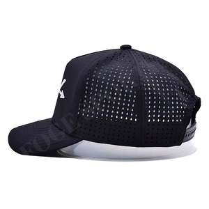 Top Trending <b>Hat</b> 5 Panel Baseball <b>Hat</b> Custom <b>Men</b> Printing Perforated Best Laser <b>Black</b> Baseball Cap High Quality Baseball <b>Hat</b> - Product Image 6