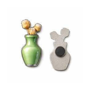 Imán de Refrigerador Personalizado con Esmalte 3D |   Jarrón Decorativo Floral |   Recuerdo Personalizado de Esmalte Suave |   Estética Curativa |   Hecho en Vietnam - Product Image 1