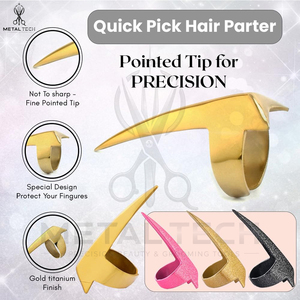 Hair Parting & Sectioning Ring Stainless Steel Finger <b>Tool</b> For Braiding Hair Pick For Precise Durable Product Uses For Salons - Product Image 6