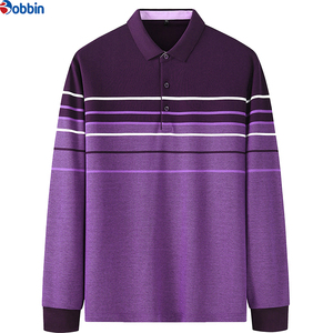Camisa de Manga Larga para Hombre con Logotipo Bordado en la Parte Delantera, Tejido Sólido, Transpirable, de Algodón/Poliéster, para Uso Casual de Negocios - Product Image 3