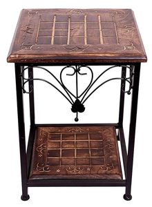 Iron Art Deco Square Decorative Stool with Powder Coated Finish for Living Room - Product Image 2