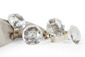 Anillos de servilleta de lujo con cristales de diamante de imitación para una cena glamorosa y sofisticada, anillos de servilleta de metal con diamantes de imitación brillantes. - Product Image 5