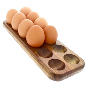 Portable Rustic Wooden <b>Egg</b> Holder & Tray for Kitchen Refrigerator Countertop Display and Storage <b>Eco</b>-Friendly Multipurpose - Product Image 1