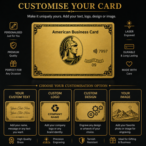 Tarjeta de Visita Americana de Latón Rectangular con Grabado y Impresión Digital, Regalo Empresarial Moderno de Metal - Product Image 3