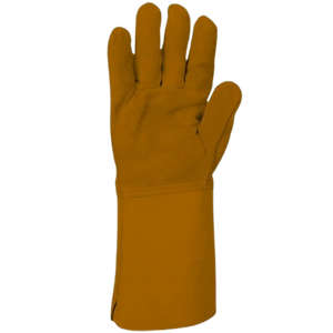 ถุงมือเชื่อมหนังวัวคุณภาพพรีเมียม ทนทาน ป้องกันเปลวไฟ สำหรับงานก่อสร้างและอุตสาหกรรม - Product Image 6