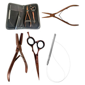 Ensemble de pinces pour extensions de cheveux, outils professionnels pour l'installation, l'application, le retrait, la réglage et la coiffure - Product Image 1
