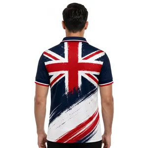Polo sportif pour homme Storm Fit, à séchage rapide, 100% polyester, manches courtes, imprimé, design personnalisé, coupe classique - Product Image 3