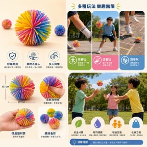 Colorful Urchin Footbag Soccer Juggling Ball Soft <b>Squishy</b> Training Toy 24 Pieces Display Box Colorful Rubber Urchin Footbag Soft - Product Image 5