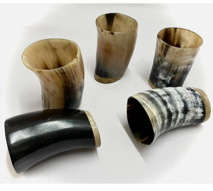 Vaso de Cuerno de Búfalo Hecho a Mano, Natural, Pulido, con Patrón Rústico, Estilo Vintage, para Fiestas y Decoración de Mesa - Product Image 3