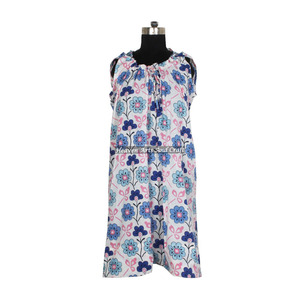 Hand Block Dress Manufacturing Low Price in India DHB031 Best Hand Block Print Dress Manufacturing Hand Block Printed Cotton - Product Image 2