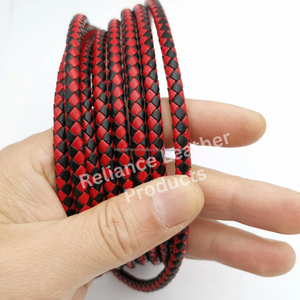 Cordón de cuero Bolo trenzado de doble tono a la moda, Color personalizado para collar de hombre y mujer, accesorios para hacer joyas - Product Image 4
