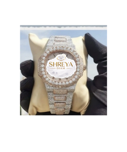 High Quality Quartz Movement Glass Luxury Moissanite Diamond Stainless Steel Wrist Watch for Anniversary Birthday Wedding Gift - Product Image 2