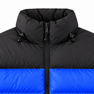 Veste d'hiver matelassée à capuche pour homme en toile résistante à l'eau avec logo personnalisé sur le devant, manteau décontracté chaud pour l'extérieur à col montant - Product Image 3