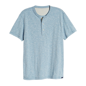 เสื้อยืดลำลองผู้ชายสีฟ้าอ่อน ผ้าไม่ทอ แขนสั้น คอกลม ทรงปกติ แห้งเร็ว ระบายอากาศได้ดี - Product Image 5