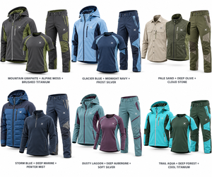 Vêtements de randonnée personnalisés pour hommes avec étiquette privée |   Gear Grey Green Six variétés de couleurs |   Fabricant OEM ODM |   Ensemble de randonnée | - Product Image 5
