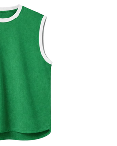 Custom <b>Green</b> Sleeveless Tank <b>Top</b> Men Casual Gym <b>Vest</b> Breathable Cotton Summer Shirt Athletic Loose Fit Sportswear Training <b>Top</b> - Product Image 3