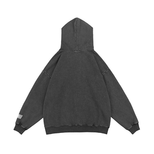 Acid Wash <b>Hoodie</b> for <b>Men</b> – <b>Oversized</b> Relaxed Fit Heavy Cotton Hooded Sweatshirt with Soft <b>Fleece</b> Lining for Streetwear and Daily - Product Image 1