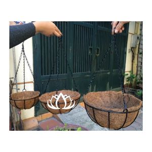 Maceta Colgante de Fibra de Coco de Alta Calidad 2026, Maceta de Cáscara de Coco para Cultivar Hierbas y Decoración del Hogar, Excelente Drenaje y Equilibrio de Humedad - Product Image 1