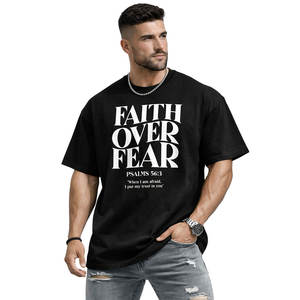 T-shirt homme surdimensionné personnalisé de haute qualité, impression logo, 100% coton, grandes tailles, coupe ample - Product Image 1