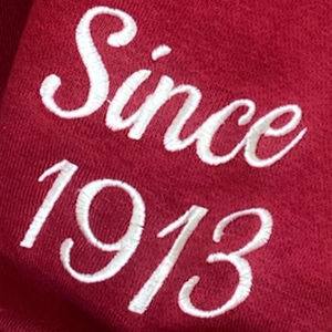 Sudadera de Felpa Premium con Cuello Redondo Delta Since 1913, Ropa de Hermandad Griega, Clásica, Servicio OEM - Product Image 6