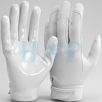 Guantes de Receptor de Fútbol Americano Personalizados con Agarre Adhesivo de Silicona en la Palma, Marca Privada OEM, para Jóvenes y Adultos