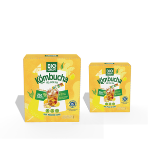 Muestras Gratis de Té Helado en Polvo Sin Azúcar, Bolsas de Té Helado al Vacío, Caja de Empaque Personalizada, Té Kombucha Instantáneo, Jengibre y Miel - Product Image 1