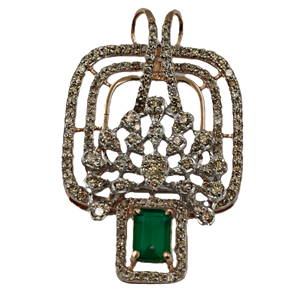 ชุดต่างหูจี้เพชรสีโรสโกลด์ขนาด14K ได้รับการรับรองจากห้องแล็บสีขาวสวยงามสง่างาม - Product Image 5