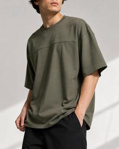 เสื้อยืดผู้ชายไซส์ใหญ่ สีพื้น ผ้าถัก 100% ผ้าฝ้ายแคนวาส เป็นมิตรกับสิ่งแวดล้อม แขนปกติ คอกลม ทรงลำลอง - Product Image 5
