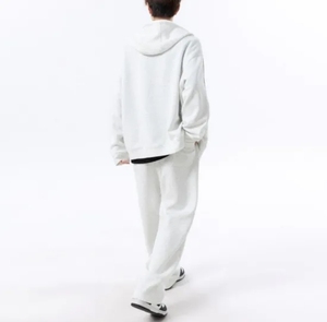 Light <b>Grey</b> Color Baggy Pant Matching Zipper <b>Hoodie</b> <b>Men</b> Tracksuit - Product Image 2